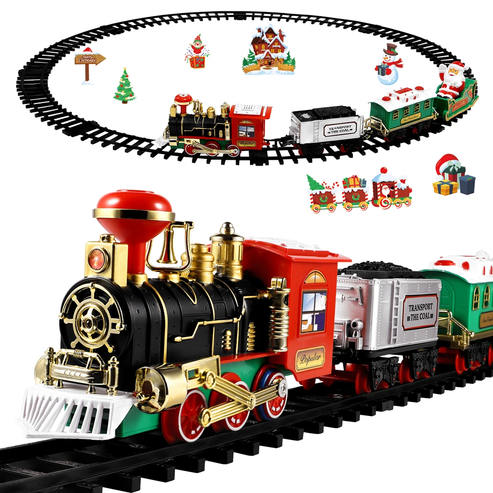 Model Kit Train - Juego de tren de Navidad, Mini