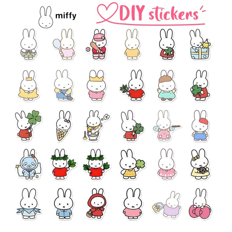 Model Kit Game - Pegatinas Miffy de Alta Calidad, Creativas,